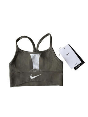 NWT Nike Kids  DD7958-222 Girls Sports Bra Bralette Size XS Green